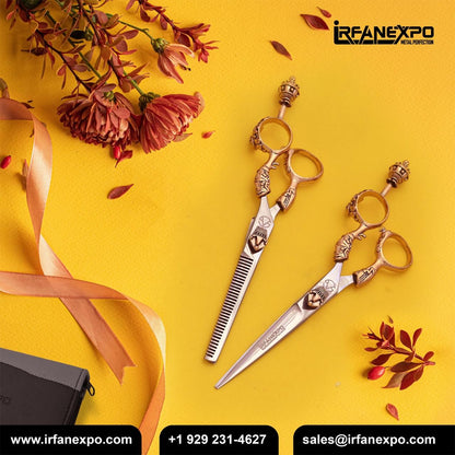 Crown Handle Barber Scissors Set