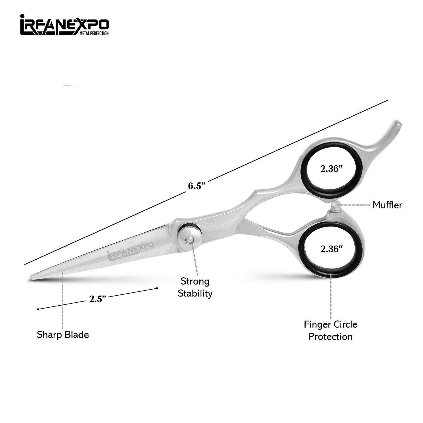 Premium Professional Barber Scissors – Stainless Steel Hair Cutting Shears with Leather Case