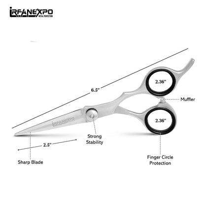Premium Professional Barber Scissors – Stainless Steel Hair Cutting Shears with Leather Case